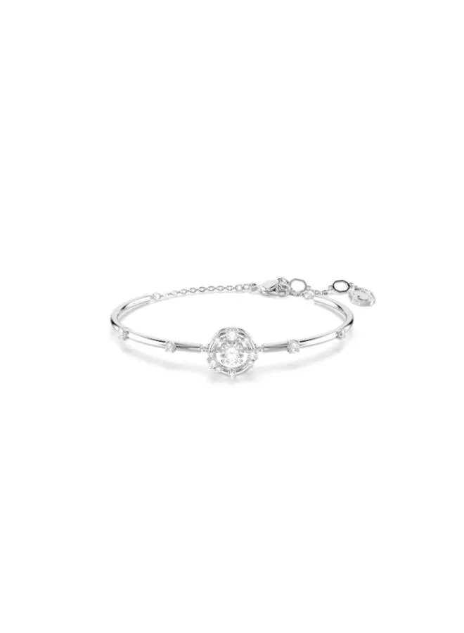 SWAROVSKI Constella White Crystal Rhodium Plated Soft Bangle